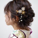 成人式 ヘアスタイル 髪飾り